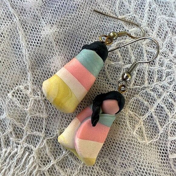 Artisan Clay Native Maiden Earrings - Picture 5 of 9